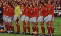 England team line up picture from newspaper signed by Bobby Moore and others