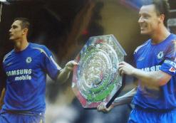 Frank Lampard & John Terry with the Community Shield  glossy photograph