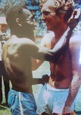 Pele & Bobby Moore  glossy photograph