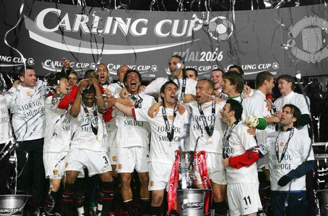 Manchester United Carling cup winners   glossy photograph