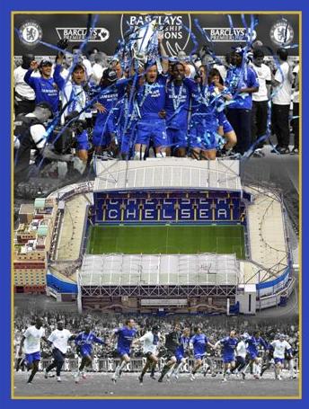 Chelsea collage Stamford Bridge  glossy photograph 