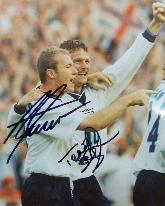 Teddy Sherringham & Alan Shearer signed photo