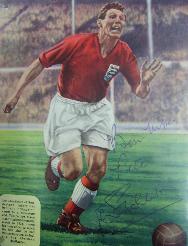 Len Shackleton Sunderland legend signed picture