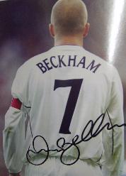 David Beckham in England colours
