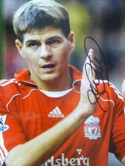 Steve Gerrard Liverpool star signed photo