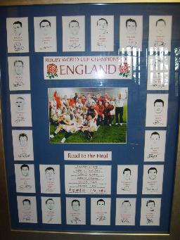 Englands World Cup Rugby team  framed