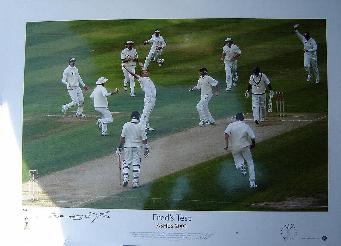 Freds Test Flintoff signed print