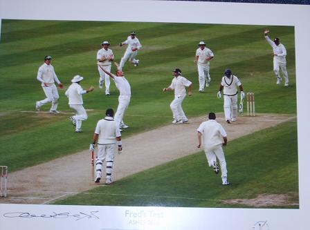 Andrew Freddie Flintoff signed Ashes presentation 