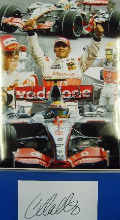 Lewis Hamilton  F1 Sensation photo and signed card