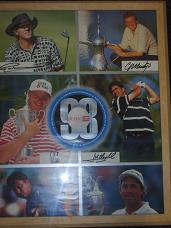 1998 Dubai Desert classic signed by Colin Montgomerie,Jos Mara Olazbal  Ernie Els and Greg Norman image reduced by 500