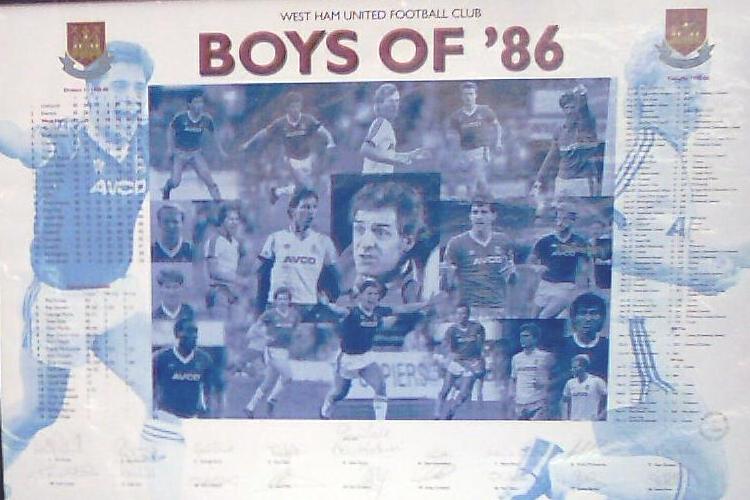West Ham -  signed The boys of 86 including John  Lyall 1 only