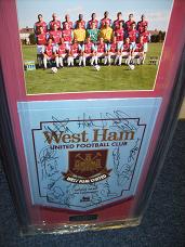 West Ham pennant signed by appox 14