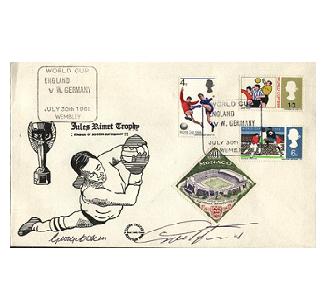 1st day cover signed by Hurst and Cohen 30th July 1966
