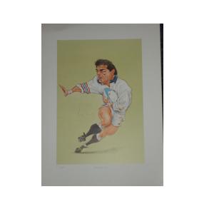 Signed drawing of Will Carling  OBE