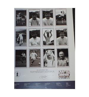 Tottenham FA cup presentation signed by Dave Mackay