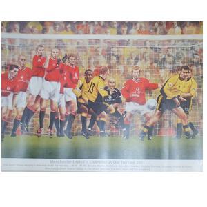 Man U V Liverpool 2001 print