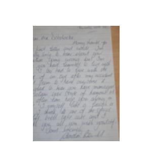 Gordan Banks signed letter