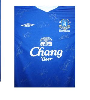 Everton shirt signed by 15