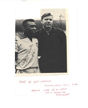 Pele and Leo Yashin signed picture rare!
